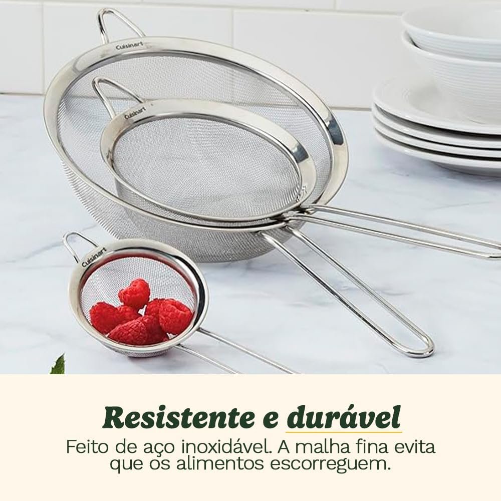 Cuisinart Mesh Strainers, 3 Count (Pack of 1) Set, CTG-00-3MS Silver - Image 6