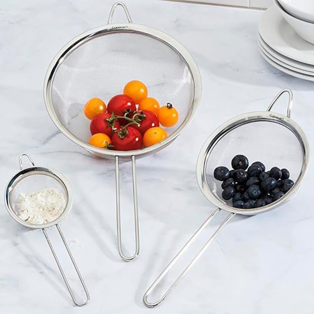 Cuisinart Mesh Strainers, 3 Count (Pack of 1) Set, CTG-00-3MS Silver - Image 7