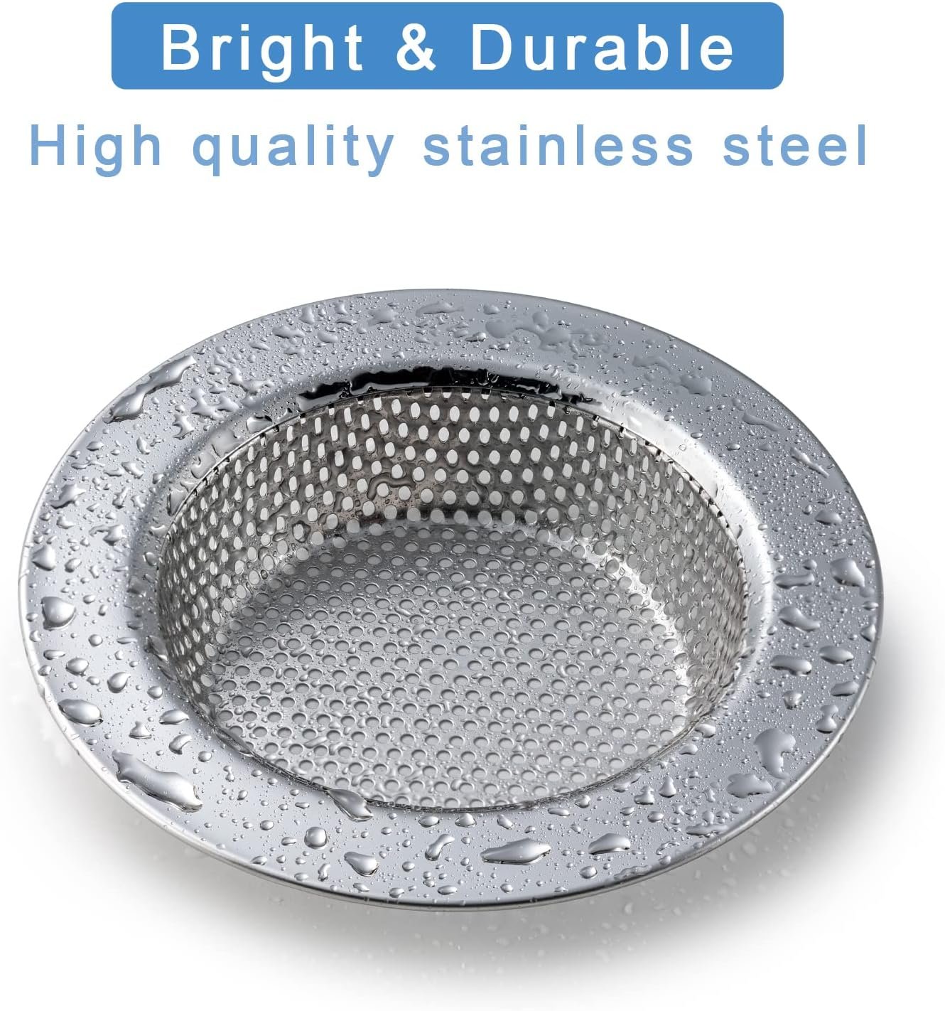2 Pcs Sink Strainer for Most Kitchen Sink Drain Basket, Upgraded Double-Layer Safe Design Kitchen Sink Strainer (Outer Diameter 4.5 Inch) - Image 3