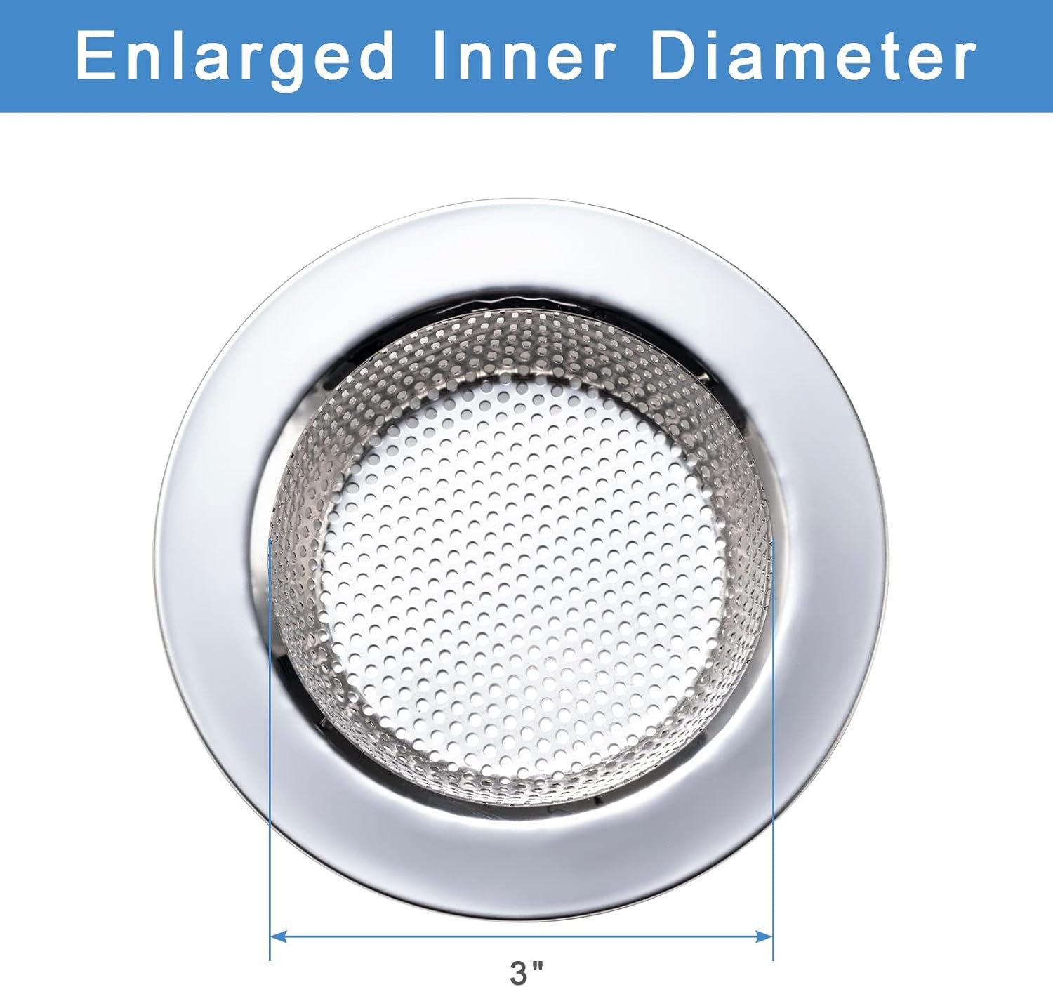 2 Pcs Sink Strainer for Most Kitchen Sink Drain Basket, Upgraded Double-Layer Safe Design Kitchen Sink Strainer (Outer Diameter 4.5 Inch) - Image 6