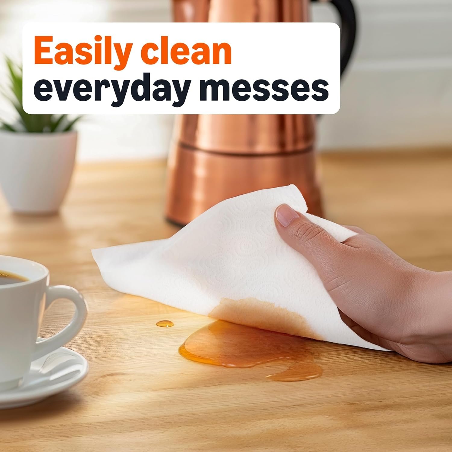 Amazon Basics FSC-Certified 2-Ply Flex-Sheets Paper Towels, 150 Sheets per Roll, 12 Basics Rolls = 32 Regular Rolls - Image 7