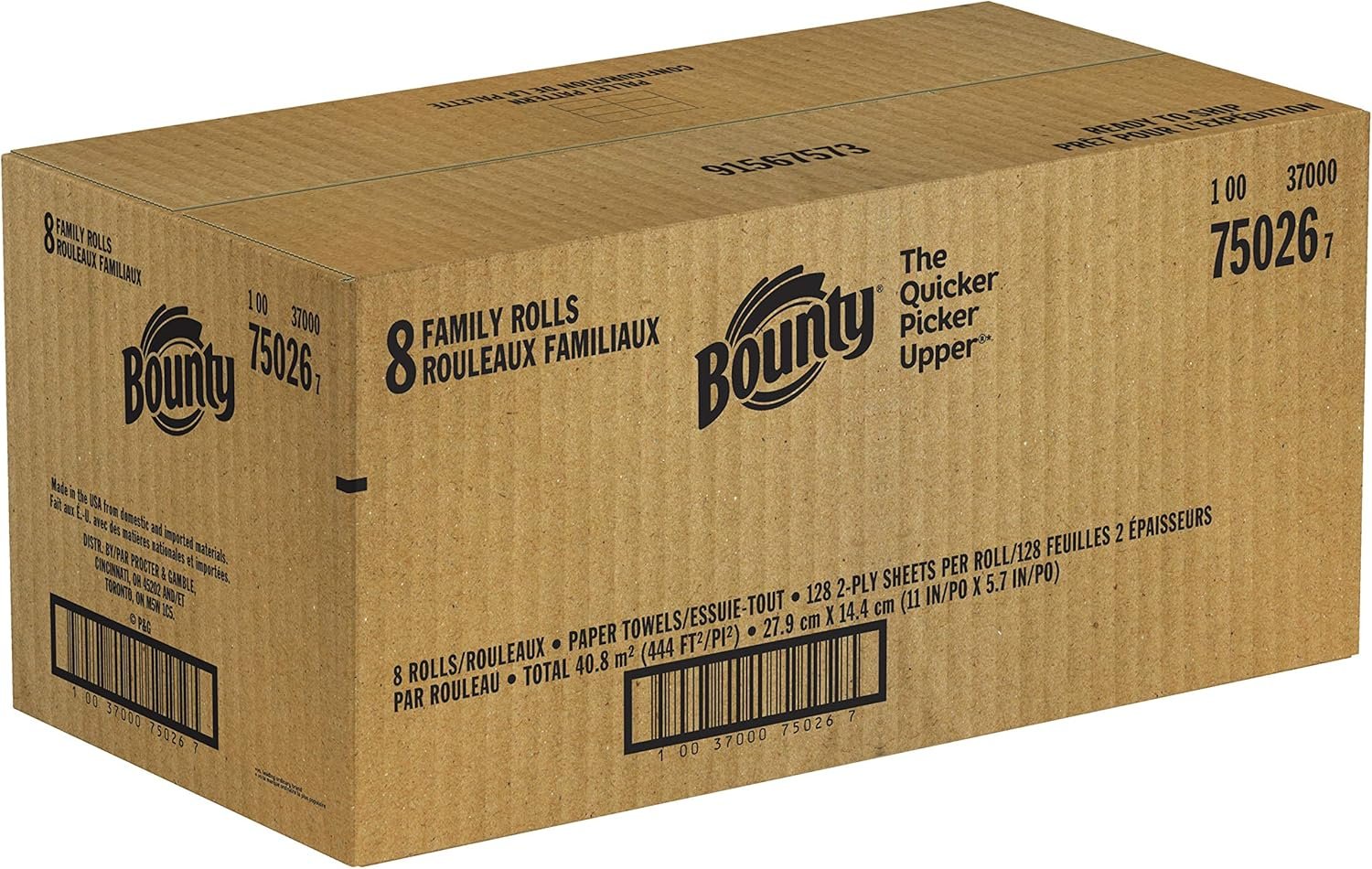 Bounty Quick Size Paper Towels, White, 8 Family Rolls - Image 14