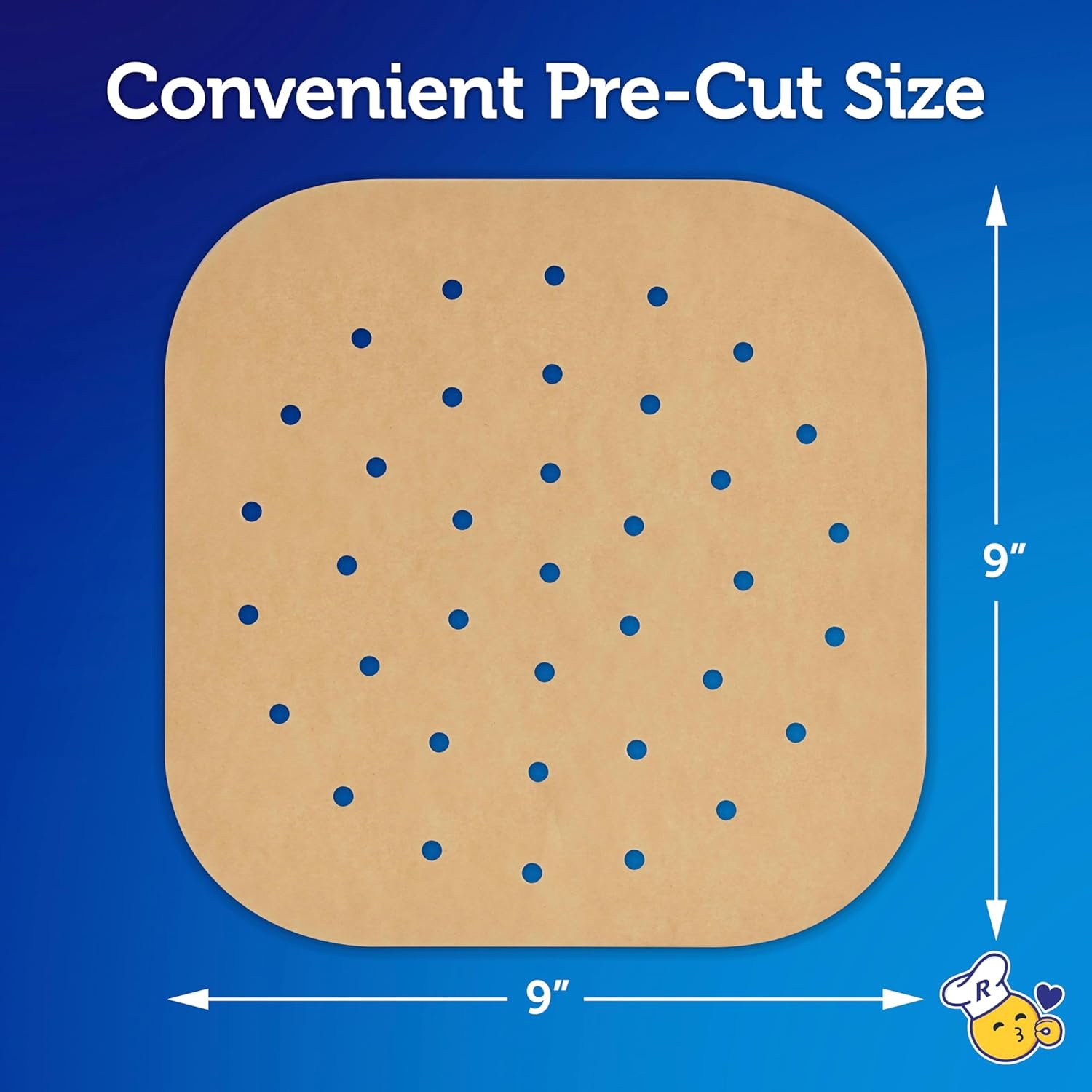 Reynolds Kitchens Air Fryer Liners Disposable, Unbleached Parchment Paper Sheets, 50 Count - Image 3