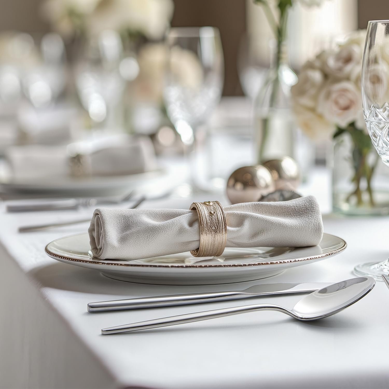 KINGSTONE Silverware Set, 20-Piece Flatware Set Cutlery Set Premium 18/10 Stainless Steel, Tableware Include Forks Knives Spoons for Home Kitchen Restaurant Wedding, Dishwasher Safe - Image 10