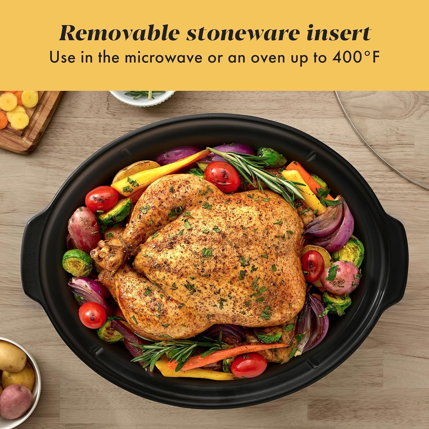 Crock-Pot 7 Quart Oval Manual Slow Cooker, Stainless Steel (SCV700-S-BR), Versatile Cookware for Large Families or Entertaining - Image 7