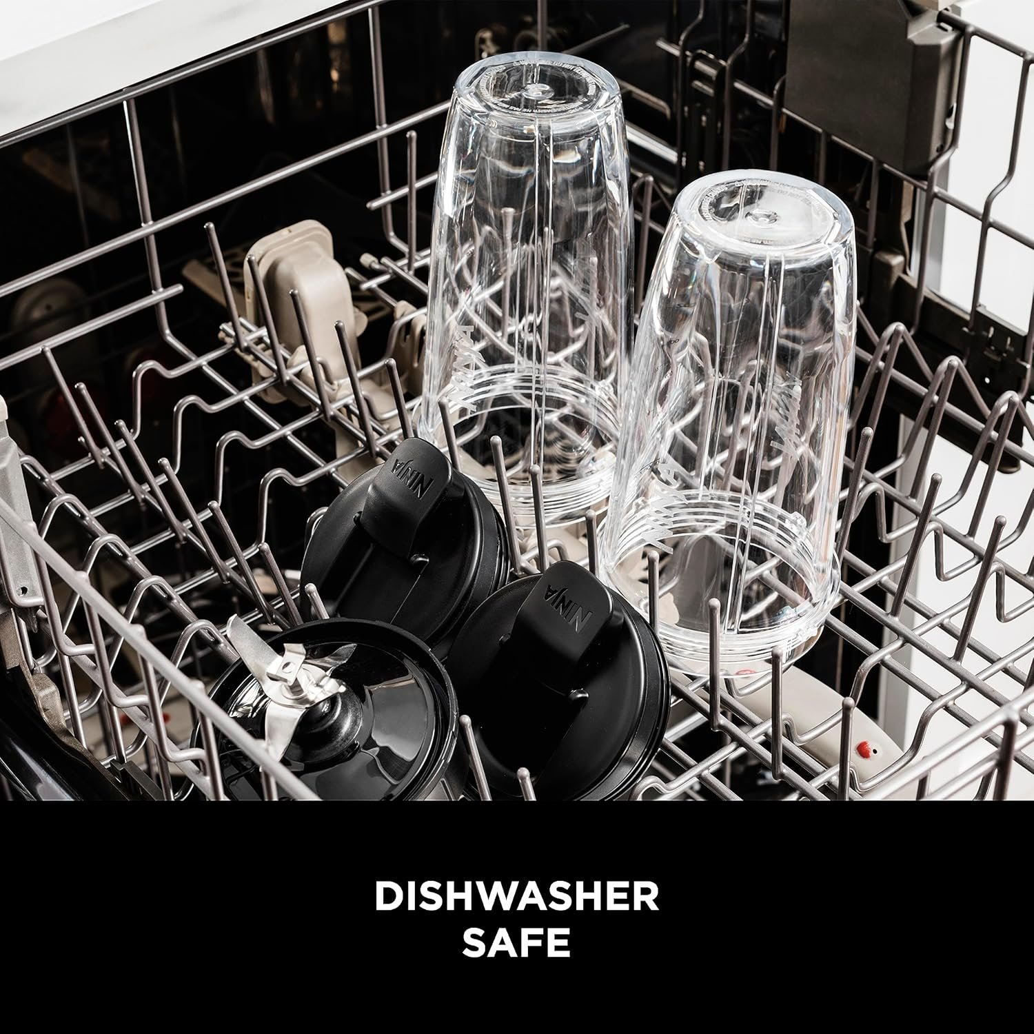 Ninja Fit Compact Personal Blender, Portable Blender for-Smoothies, Shakes, Food Prep, and Frozen Blending, 700-Watt Base, (2) 16-oz. Cups and Spout Lids, Black QB3001SS - Image 8