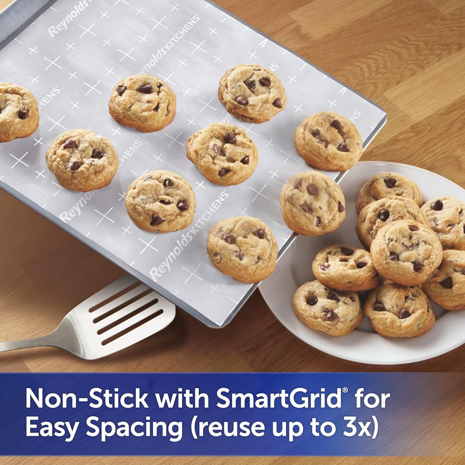 Reynolds Kitchens Stay Flat Parchment Paper Roll, Non Curling Baking Parchment Paper for Baking and Cooking, Oven Safe up to 425 Degrees, 36 Feet x 15 Inches, 45 Total Sq. Ft. - Image 7