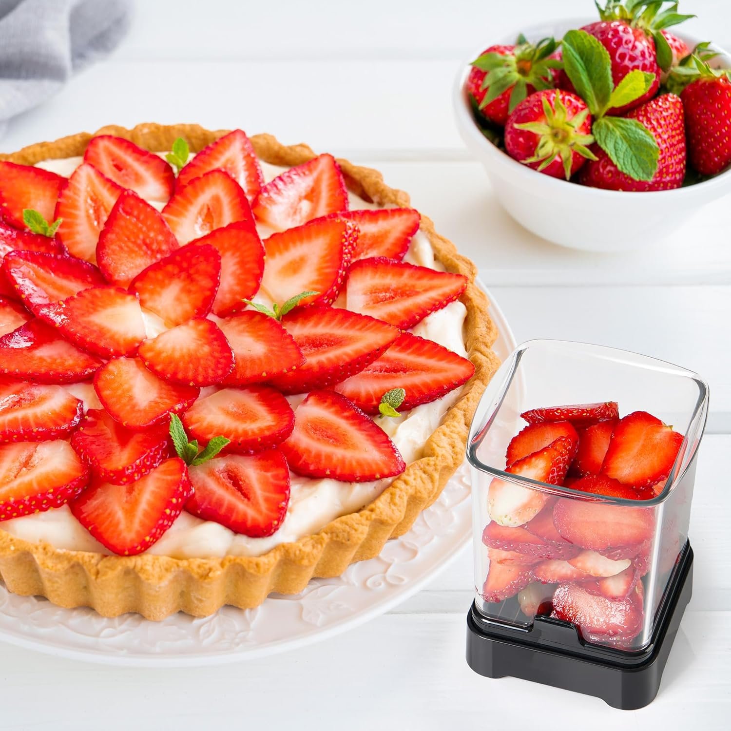 Fruit Slicer Cup for Strawberry, Banana, Hard-Boiled Egg - Detachable Cutter with Push Plate - Rapid & Safe Slicing Kitchen Gadget for Quick Meal Prep (Black) - Image 8