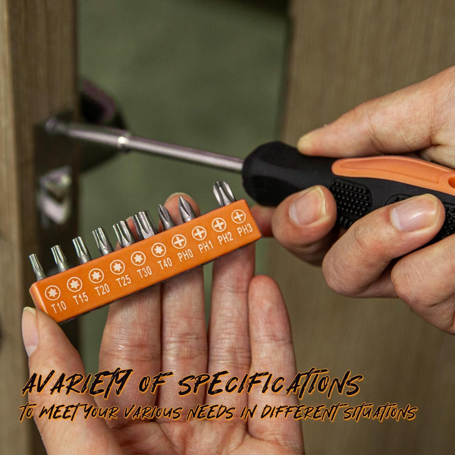 CARTMAN 39 Piece Tool Set General Household Hand Kit with Plastic Toolbox Storage Case Orange - Image 6