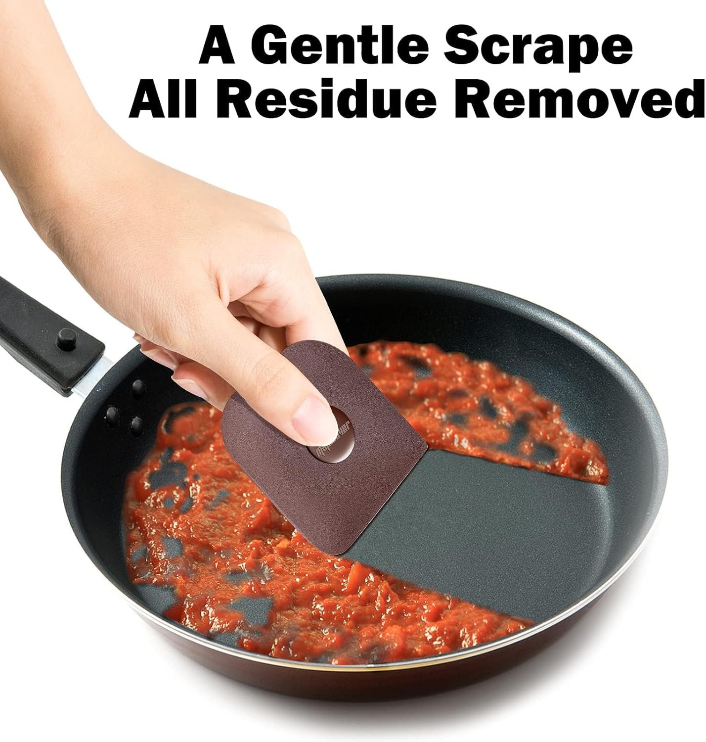 Pan Scraper, 5 Pcs Pot Scraper Plastic, Pot Scraper Non Scratch for Cast Iron, Pot and Pan Cleaning, Sturdy Scraper Kitchen Tool - Image 5