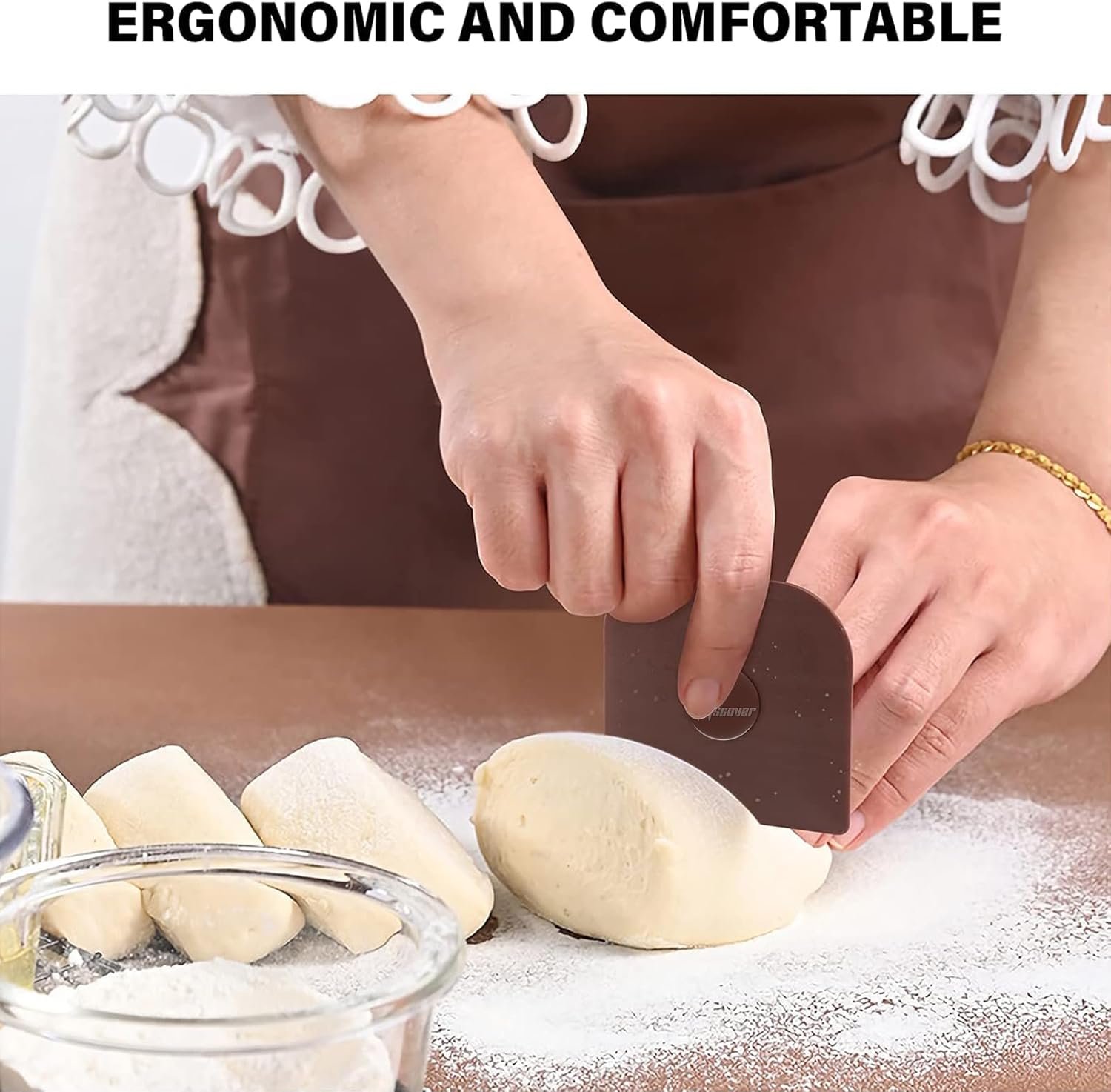 Pan Scraper, 5 Pcs Pot Scraper Plastic, Pot Scraper Non Scratch for Cast Iron, Pot and Pan Cleaning, Sturdy Scraper Kitchen Tool - Image 7