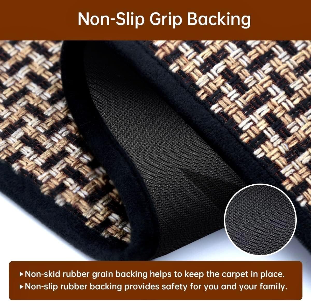 Kitchen Rugs and Mats Non Skid Washable Set of 2 PCS, Absorbent Runner Rugs for Kitchen, Front of Sink, Kitchen Mats for Floor, 17.3"x 47"+17.3"x 29" (Black) - Image 6