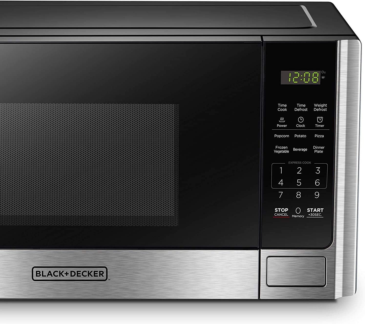 BLACK+DECKER Digital Microwave Oven with Turntable Push-Button Door, Child Safety Lock, Stainless Steel, 0.9 Cu Ft - Image 8