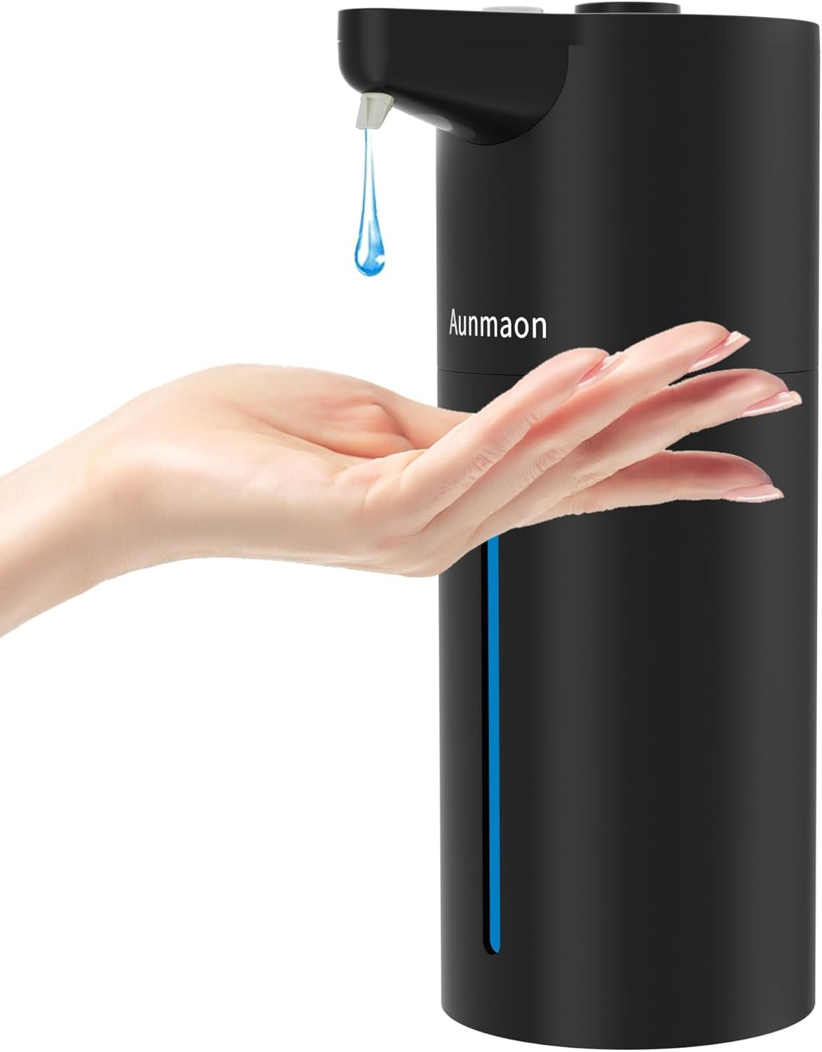 Aunmaon Automatic Soap Dispenser Touchless, Hands-Free, Multi Adjustable Volume, Long Battery Life, Compatible with Thick & Thin Dish/Hand Soap for Bathroom and Kitchen, Easy for Toddlers, Black - Image 2
