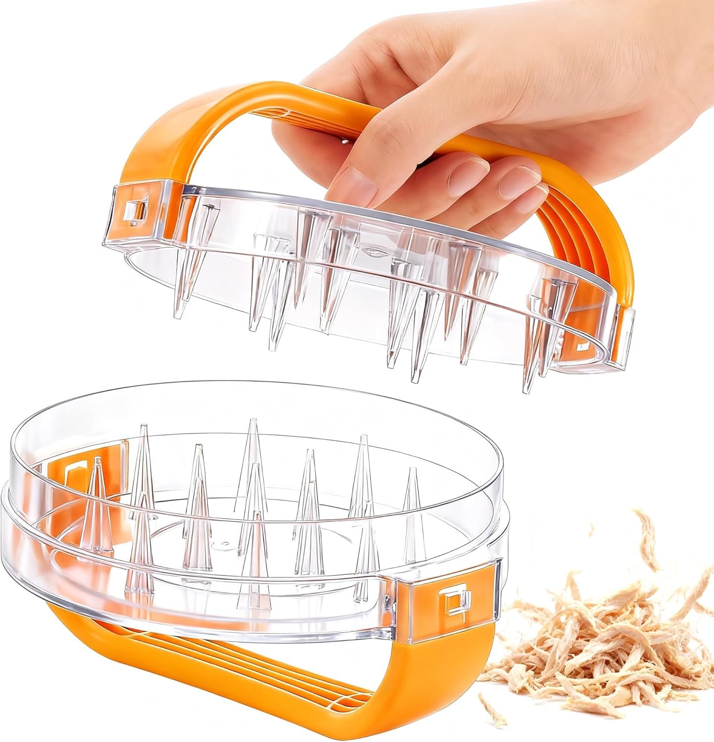 Chicken Shredder - Chicken Breast Shredder Tool Twist, Clear Meat Grinders Shredder Tool Twist for Pork Beef Chicken - BPA Free - Image 2