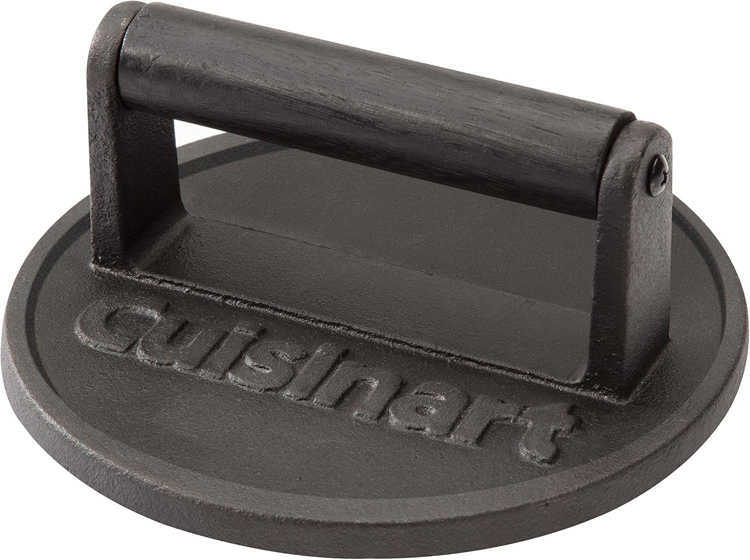 Cuisinart 6.5" Cast Iron Smashed Burger Press, Round Flat Edge Grill Press for Crispy Smash Burgers, Burger Tool for Grill and Griddle Accessories, for BBQs and Tailgates - Image 2
