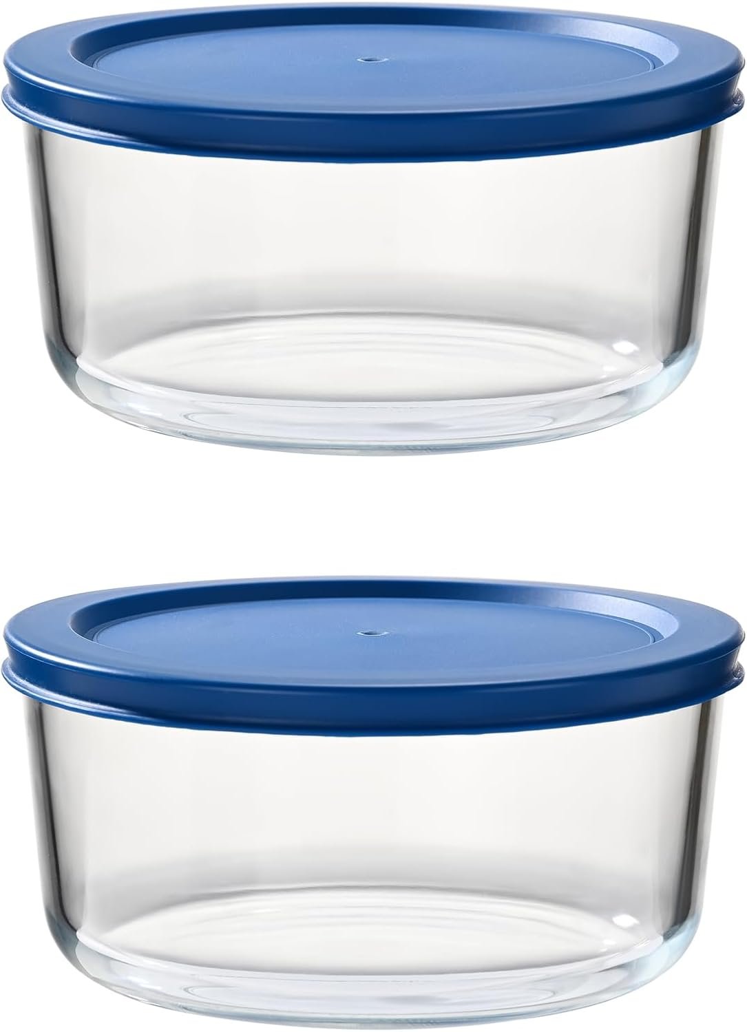 Fox Run Glass Yogurt Containers with Lids, Set of 2 Glass Bowls for Yogurt, Salads and Leftovers, 1 Quart Capacity Each - Image 2