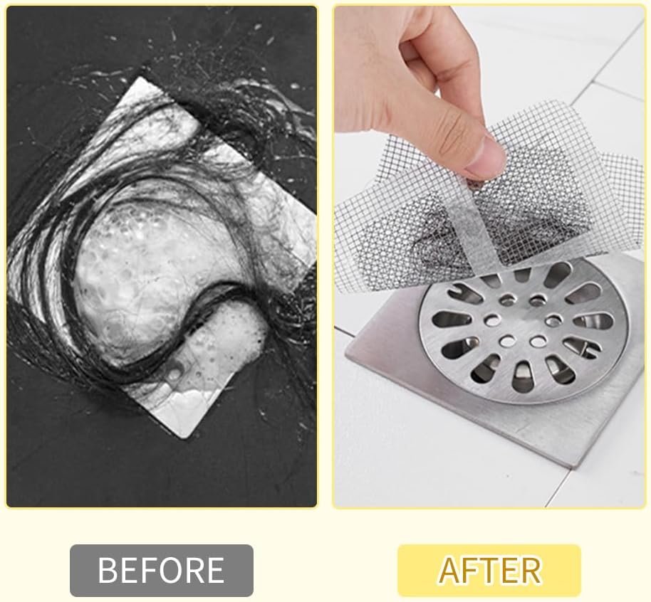 Disposable Hair Drain Stickers, 2025 Upgraded Disposable Floor Drain Filter Stickers, Bathroom Shower Drain Protector, Mesh Cover Floor Drain Sticker for Kitchen Bathroom Tub (10) - Image 7