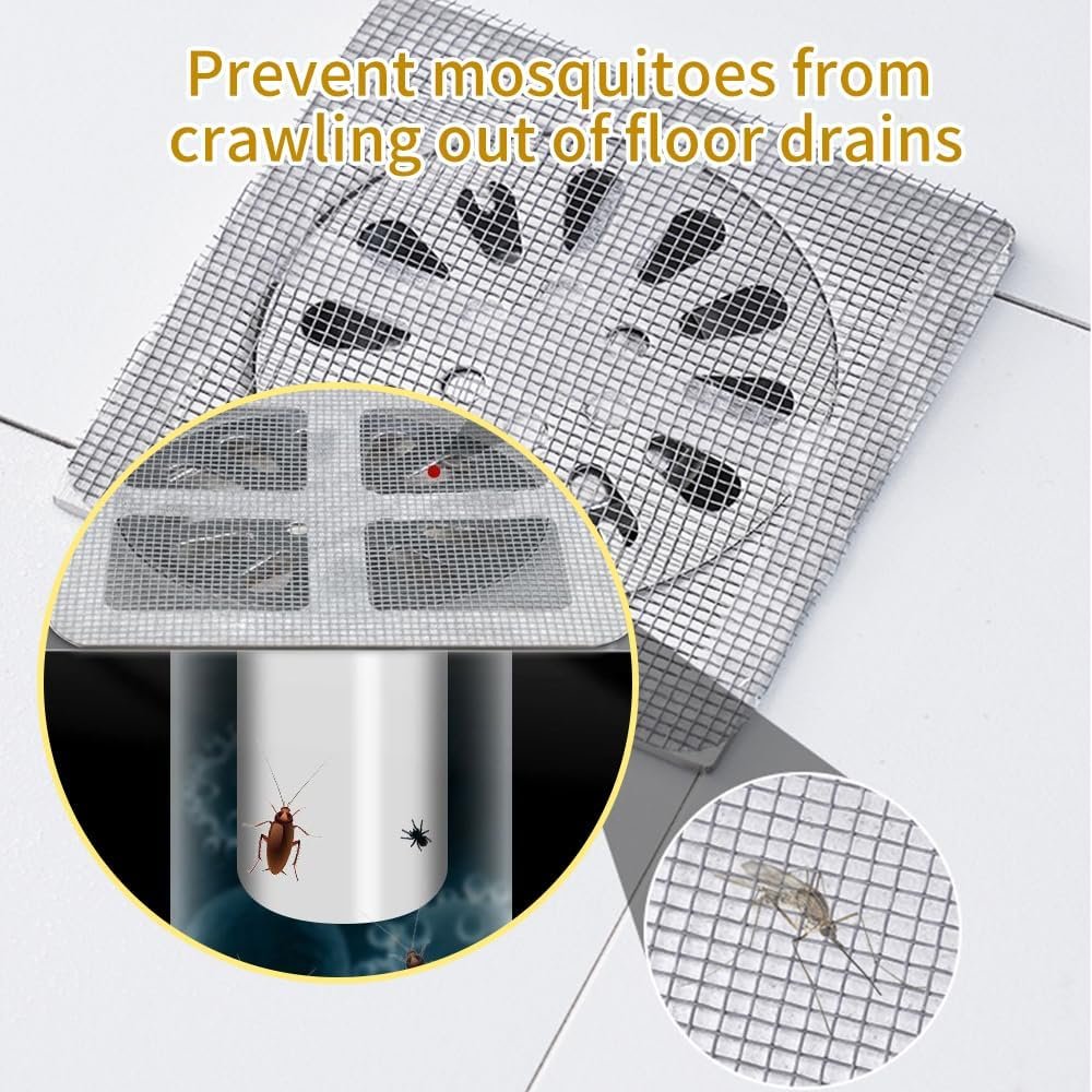 Disposable Hair Drain Stickers, 2025 Upgraded Disposable Floor Drain Filter Stickers, Bathroom Shower Drain Protector, Mesh Cover Floor Drain Sticker for Kitchen Bathroom Tub (10) - Image 8