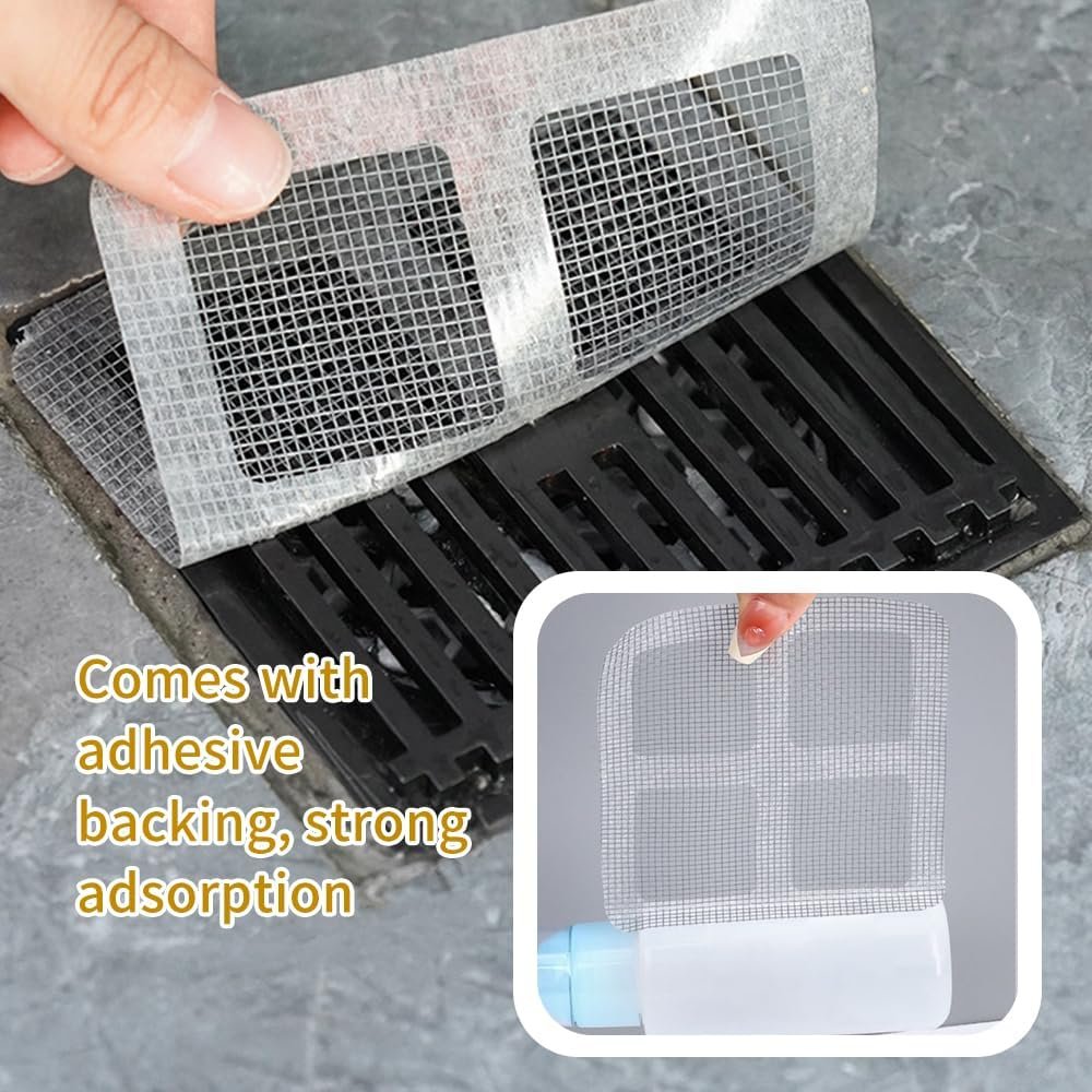 Disposable Hair Drain Stickers, 2025 Upgraded Disposable Floor Drain Filter Stickers, Bathroom Shower Drain Protector, Mesh Cover Floor Drain Sticker for Kitchen Bathroom Tub (10) - Image 9